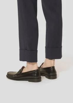 Pantalon Philippa bleu nuit en flanelle