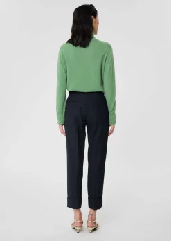 Pantalon Philippa bleu nuit en laine froide