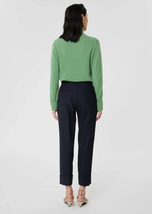 Pantalon Philippa bleu nuit en laine froide