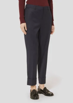 Pantalon Philippa bleu nuit en flanelle