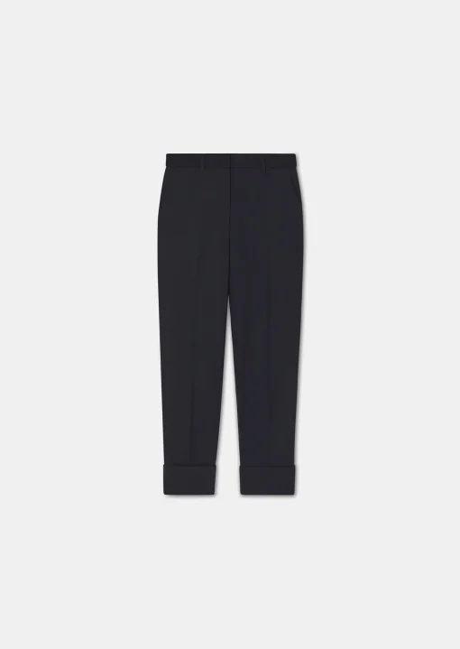Pantalon Philippa bleu nuit en laine froide