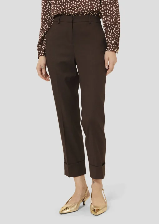 Pantalon Philippa marron en flanelle