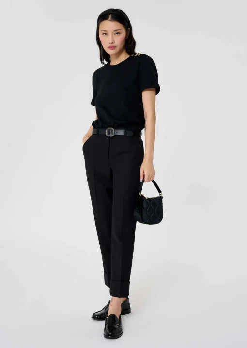 Pantalon Philippa noir en laine froide