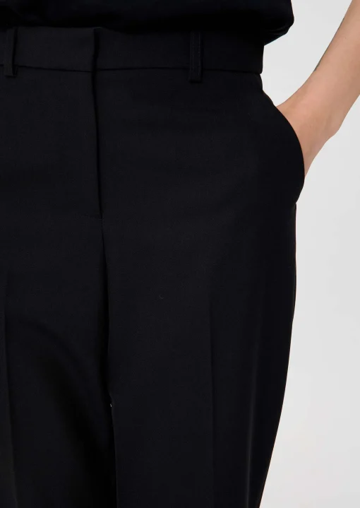 Pantalon Philippa noir en laine froide