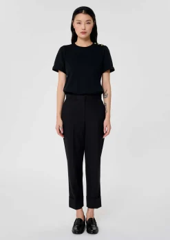 Pantalon Philippa noir en laine froide