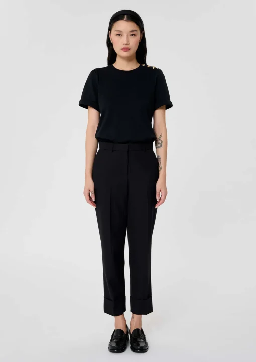 Pantalon Philippa noir en laine froide