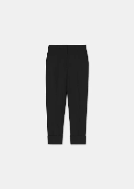 Pantalon Philippa noir en laine froide