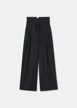 Pantalon Pia bleu nuit en flanelle