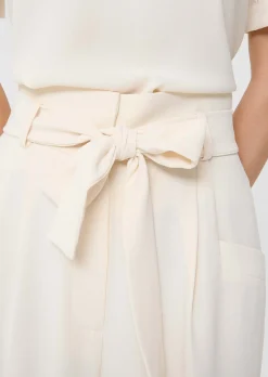 Pantalon Pia écru en crêpe