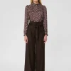 Pantalon Pia marron en flanelle