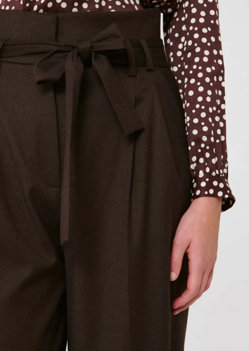 Pantalon Pia marron en flanelle