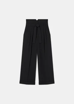 Pantalon Pia noir en crêpe