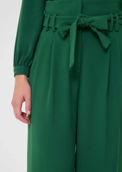 Pantalon Pia vert en crêpe