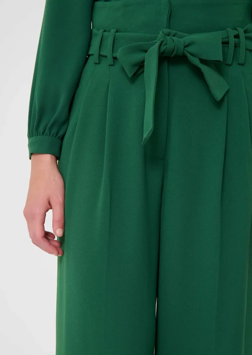 Pantalon Pia vert en crêpe