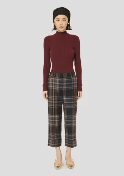 Pantalon Piper bleu nuit en tartan