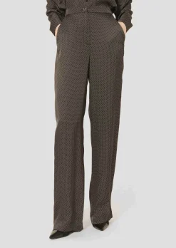 Pantalon Porticcio noir imprimé à pois