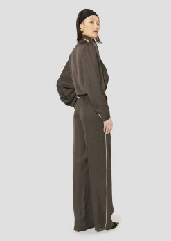 Pantalon Porticcio noir imprimé à pois