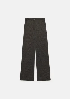 Pantalon Porticcio noir imprimé à pois