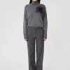 Pantalon Poupee gris en toile compacte