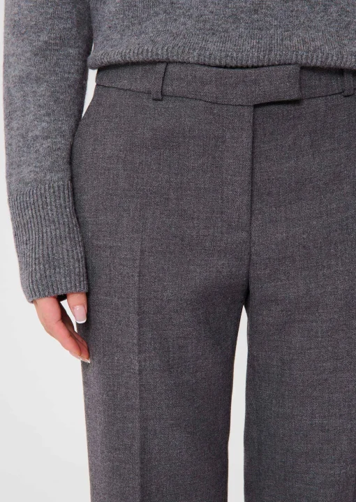 Pantalon Poupee gris en toile compacte