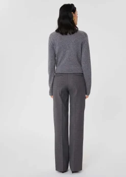 Pantalon Poupee gris en toile compacte