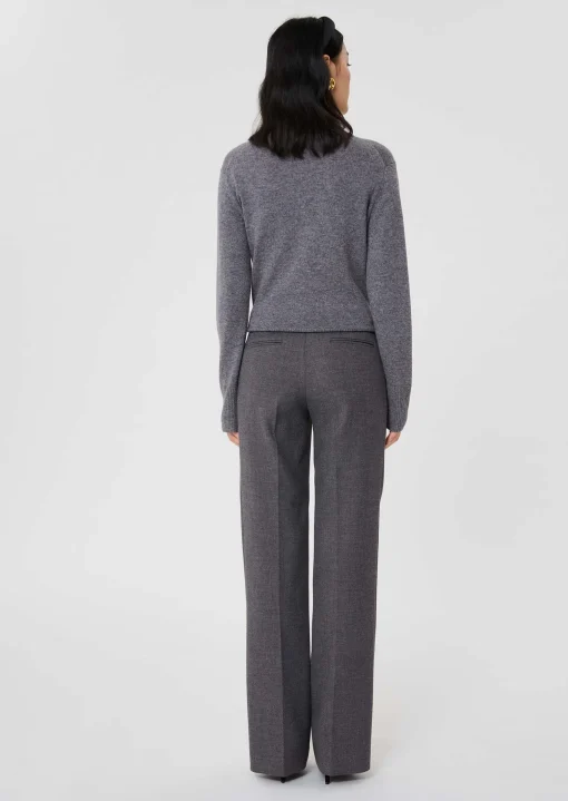 Pantalon Poupee gris en toile compacte