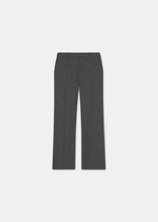 Pantalon Poupee gris en toile compacte