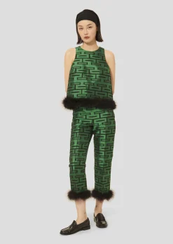Pantalon Presley à motif graphique vert