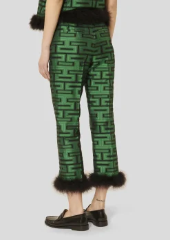Pantalon Presley à motif graphique vert