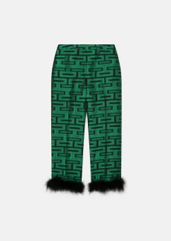 Pantalon Presley à motif graphique vert