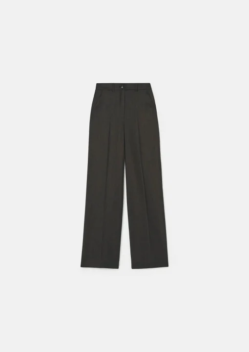 Pantalon Primero marron en flanelle