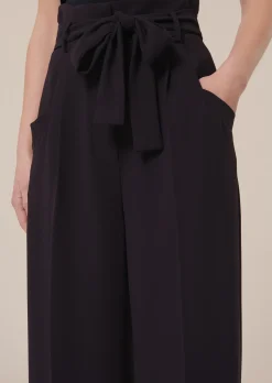 Pantalon Pyla bleu nuit en crêpe