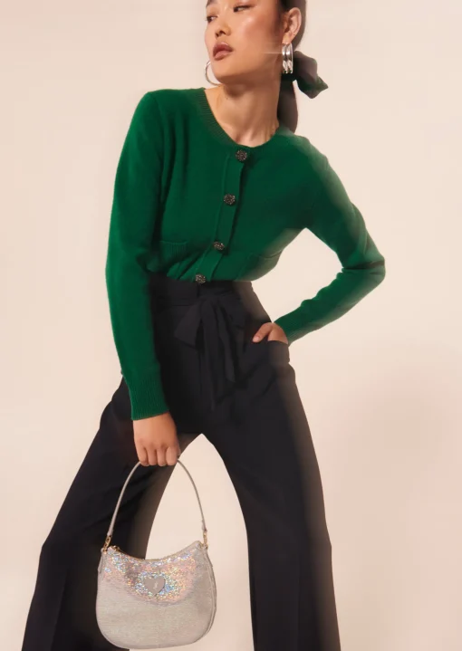 Pantalon Pyla bleu nuit en crêpe