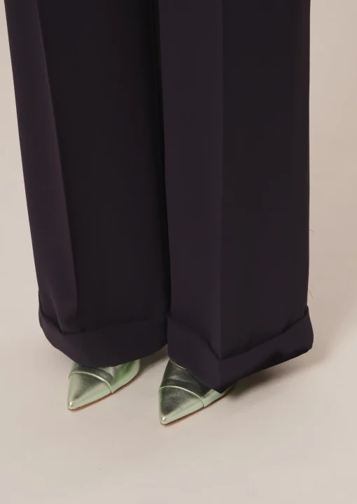 Pantalon Pyla bleu nuit en crêpe