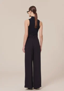 Pantalon Pyla bleu nuit en crêpe
