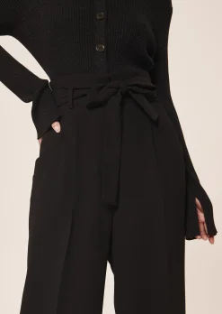 Pantalon Pyla noir en crêpe
