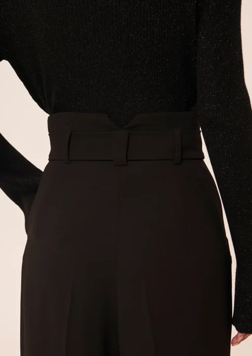 Pantalon Pyla noir en crêpe
