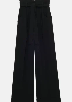 Pantalon Pyla noir en crêpe