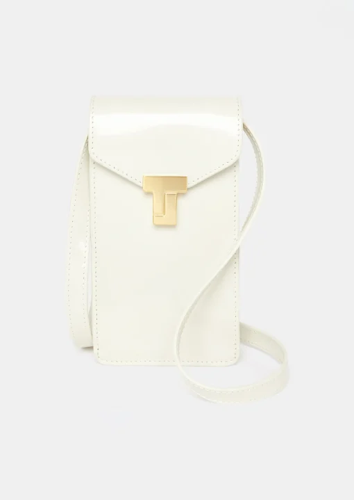 Pochette 8 Bis écrue en cuir