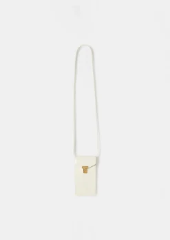 Pochette 8 Bis écrue en cuir