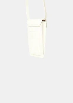 Pochette 8 Bis écrue en cuir