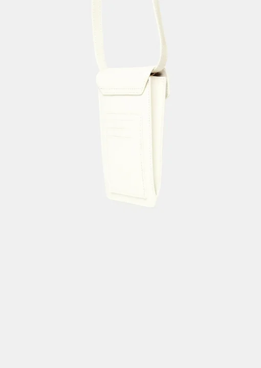Pochette 8 Bis écrue en cuir