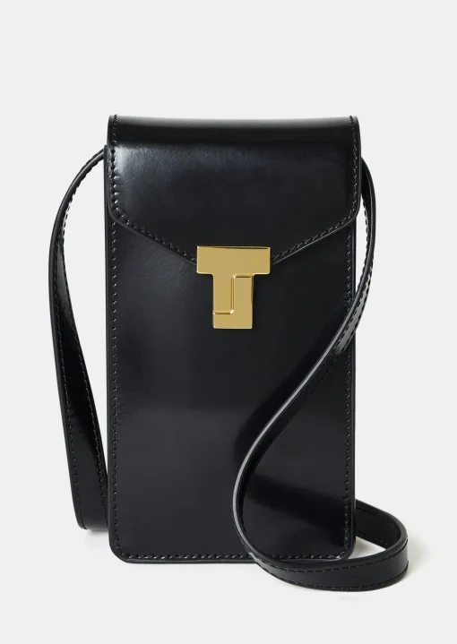 Pochette 8 Bis noire en cuir