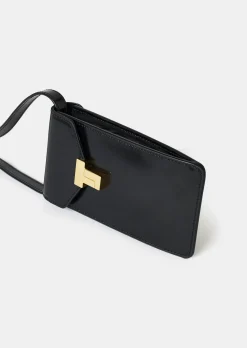 Pochette 8 Bis noire en cuir