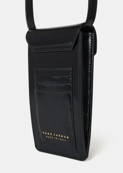 Pochette 8 Bis noire en cuir
