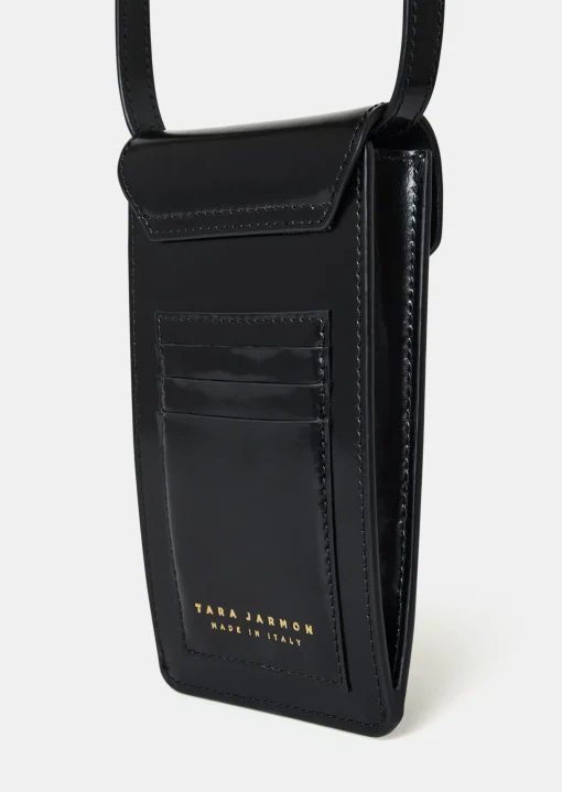 Pochette 8 Bis noire en cuir