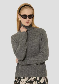 Pull Palia gris en laine merinos et alpaga