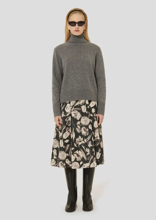 Pull Palia gris en laine merinos et alpaga