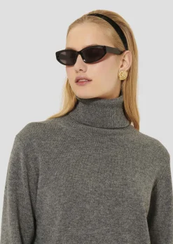 Pull Palia gris en laine merinos et alpaga