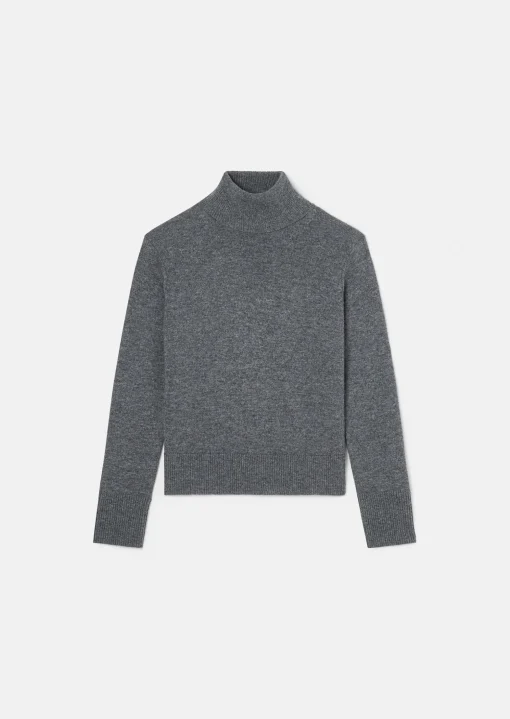 Pull Palia gris en laine merinos et alpaga